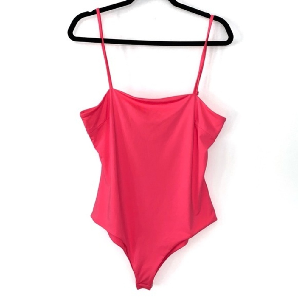Nwot Oh Polly Cute Summer Neon Pink One Piece Body Suit Womens size 12